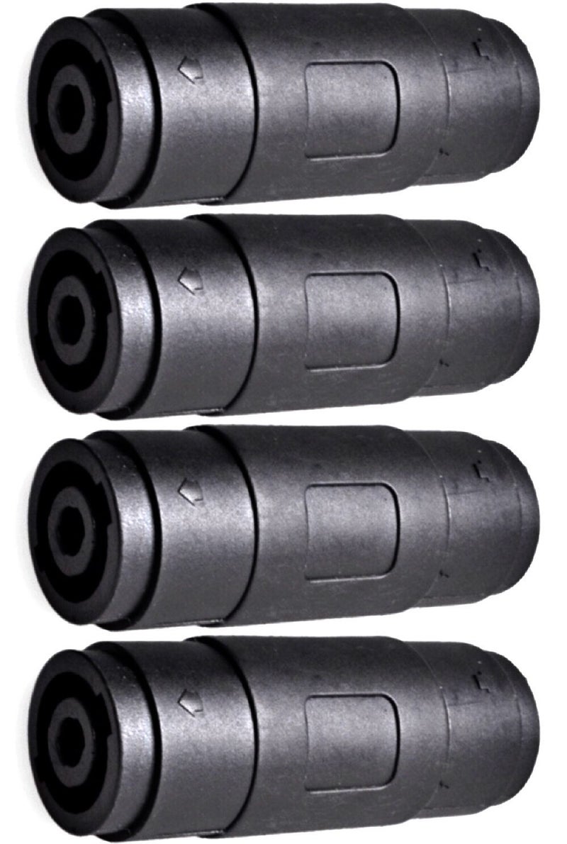 CESS 4Pin Speaker/Amp Speakon Female to Female Plug Jack Straight Coupler Cable Connector (4 Pack) - Image 1